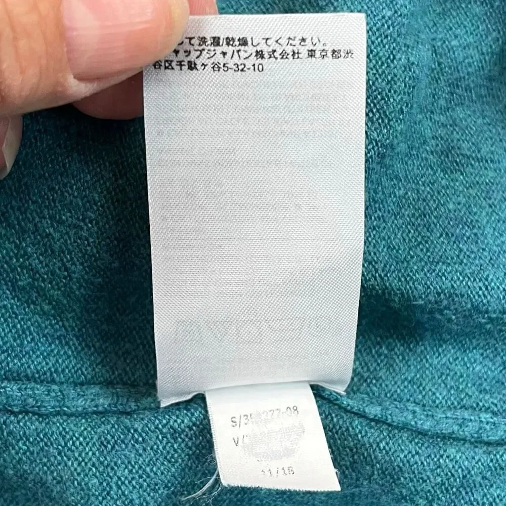 Banana Republic Premium Luxe Yarn Men’s Turquoise V-Neck Sweater L